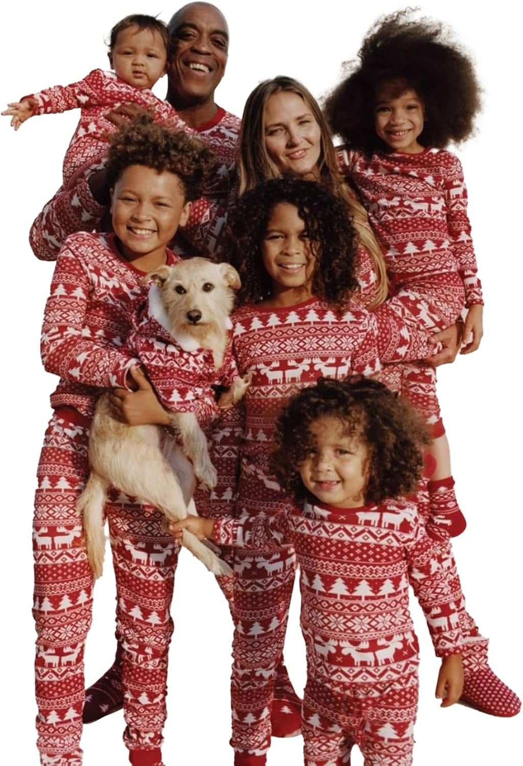 Family Christmas Pajamas Matching Sets, Christmas Pjs Long Sleeves Sleepwaear Holiday Family Loungewear Sets