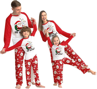 Family Christmas Pajamas Matching Sets, Christmas Pjs Long Sleeves Sleepwaear Holiday Family Loungewear Sets