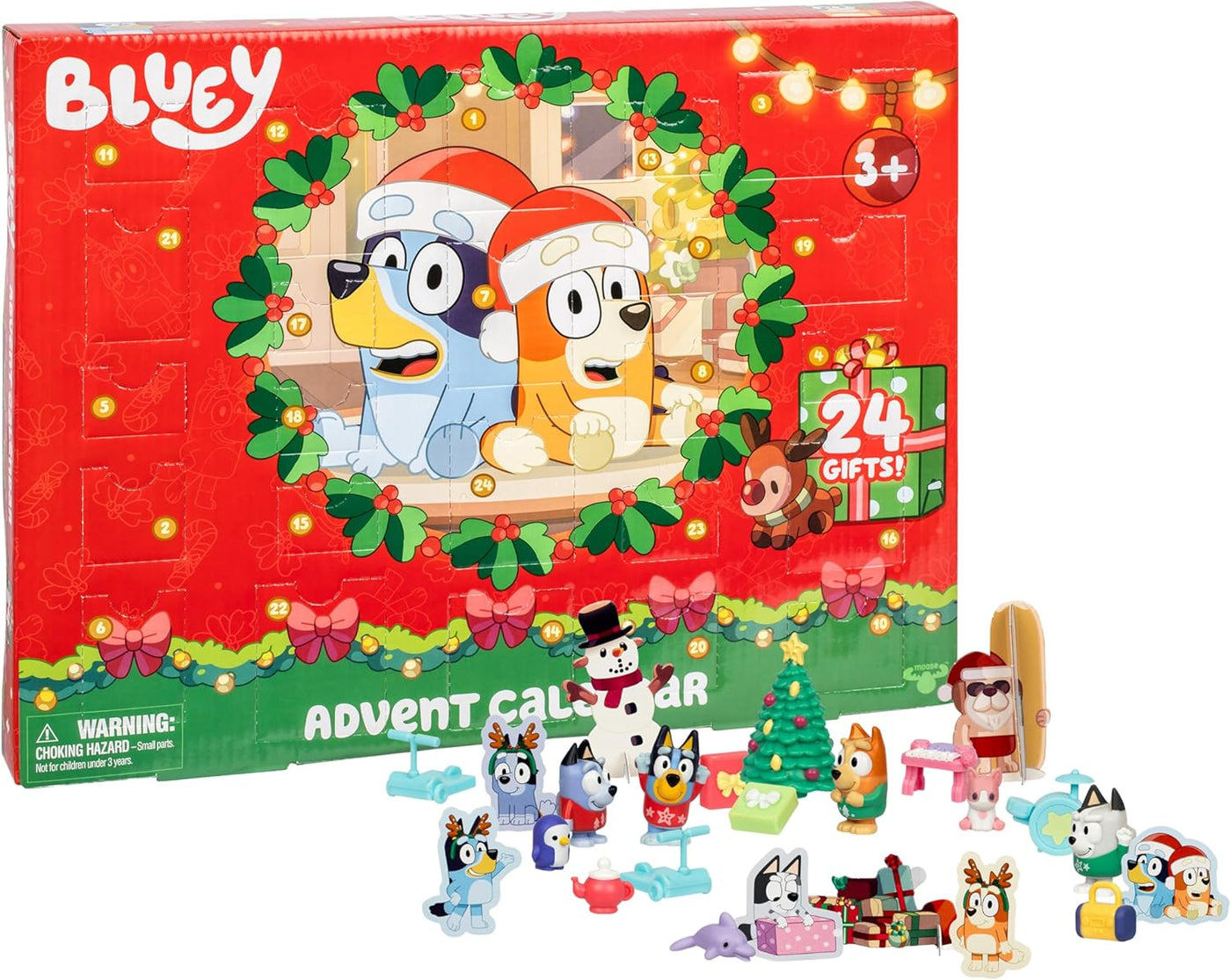 Advent Calendar Pack Toys for Girls and Boys, 24 Days of Surprises, Kids 2025 Advent Calendar W/Accessories, Stickers & Mini Christmas Tree
