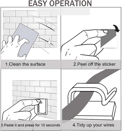 60Pcs Christmas Light Clips, Hooks for Outdoor String Lights Clips, Adhesive Cord Organizer Hooks, Sticky Wire Holder for Hanging Christmas Lights, Wall Cable, Fairy Lights (Clear, Small)